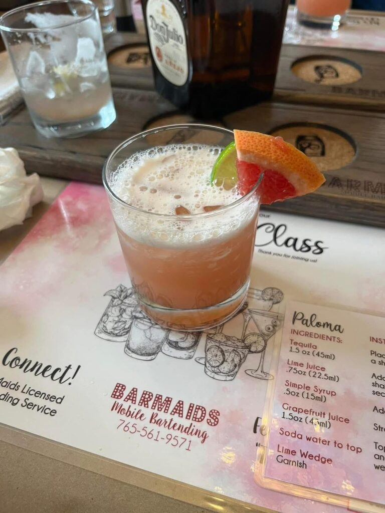 Grapefruit cocktail with citrus garnish